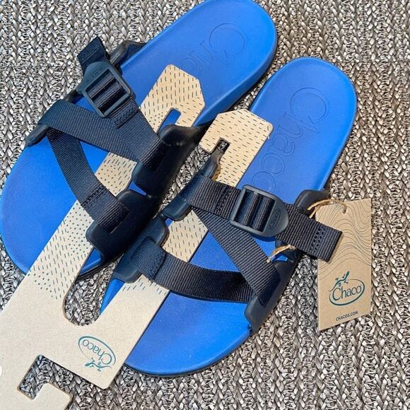 Chaco Childrens Chillos Sandal Slide Blue  Size 6 Youth Unisex New - Picture 4 of 6
